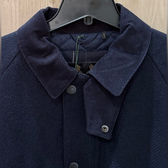 NWTs Barbour Wool Bedale Jacket. Navy. Large - Picture 3 of 12
